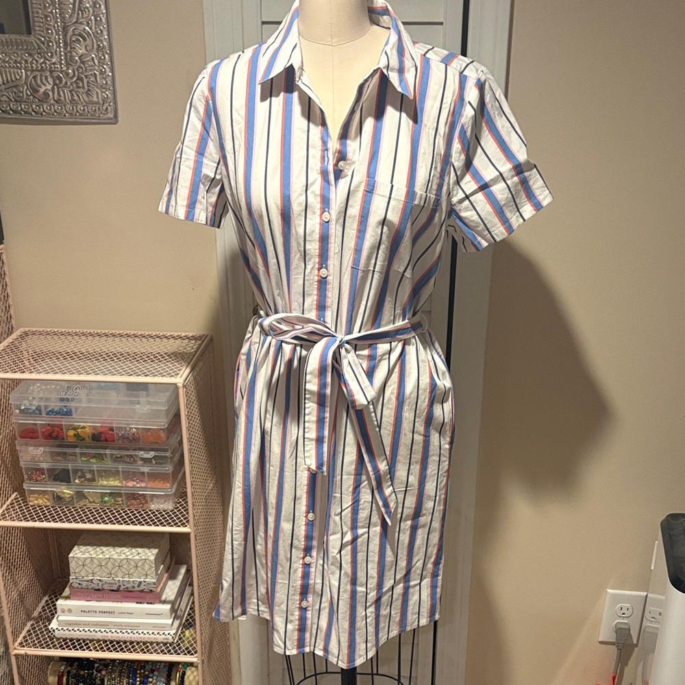 J. Crew Multicolor Striped Shirt dress